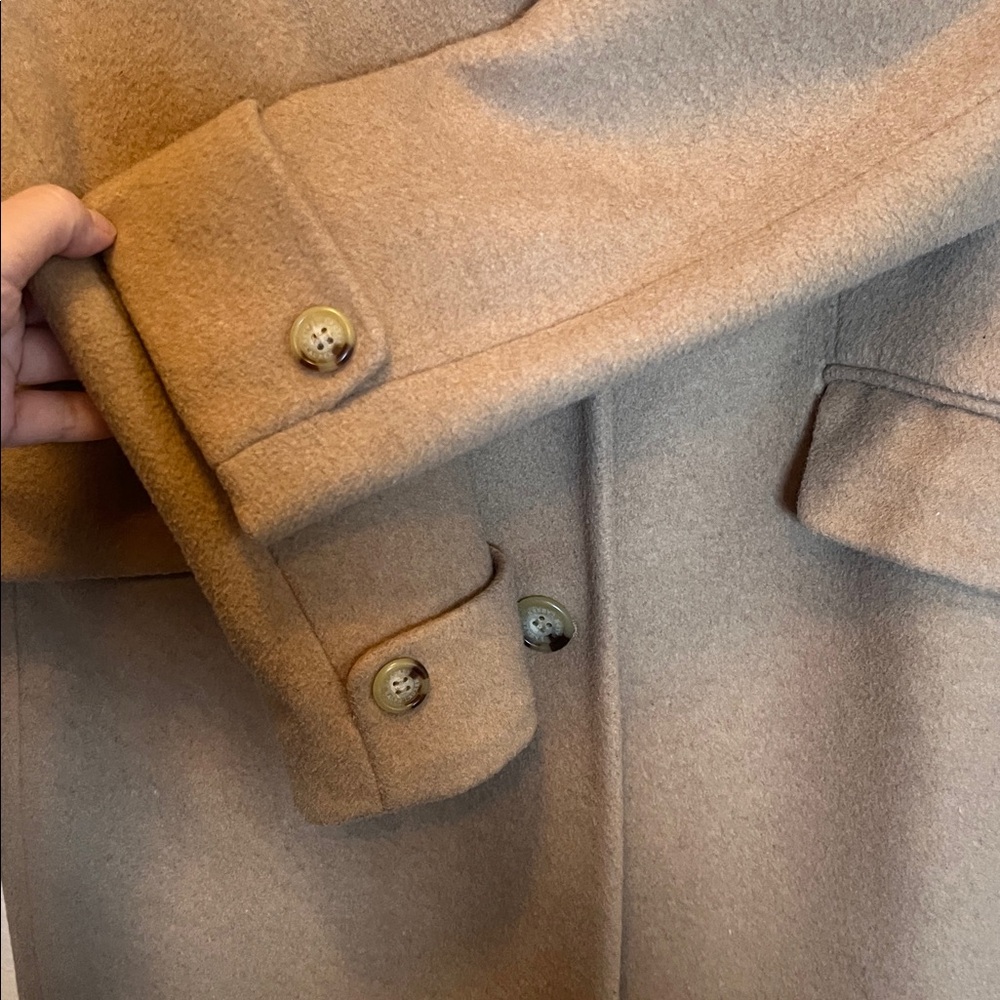 Lauren Ralph Lauren Walker Camel soft tan wool blend coat 6P 6 petite - Picture 4 of 15
